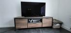 TV-meubel "Madeira" donkerbruin hout / metaal grijs, Ophalen, Modern / industrieel, 150 tot 200 cm, Zo goed als nieuw