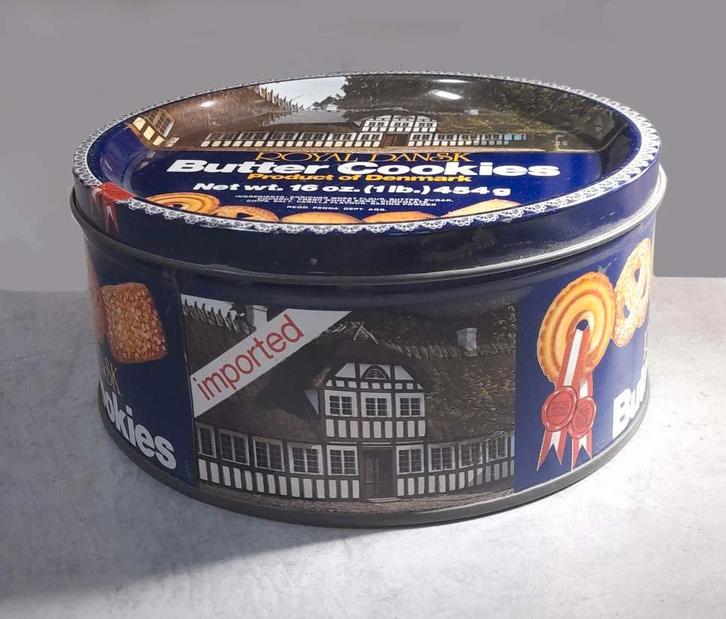 Koektrommel Butter Cookies, Verzamelen, Blikken, Zo goed als nieuw, Koek(jes), Ophalen of Verzenden