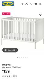 IKEA Sundvik Ledikant + Prenatal Matras, Kinderen en Baby's, Babywiegjes en Ledikanten, Ophalen, Zo goed als nieuw, Ledikant