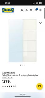 Ikea pax kast schuifdeuren Auli/Farvik 150x236cm, Huis en Inrichting, Kasten | Kledingkasten, Ophalen, 100 tot 150 cm, 200 cm of meer