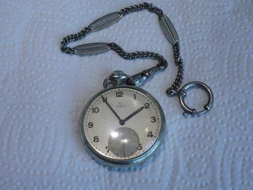 Mooie antieke zakhorloge Omega met 26 cm ketting, Sieraden, Tassen en Uiterlijk, Horloges | Antiek, Zakhorloge, Omega, Overige materialen