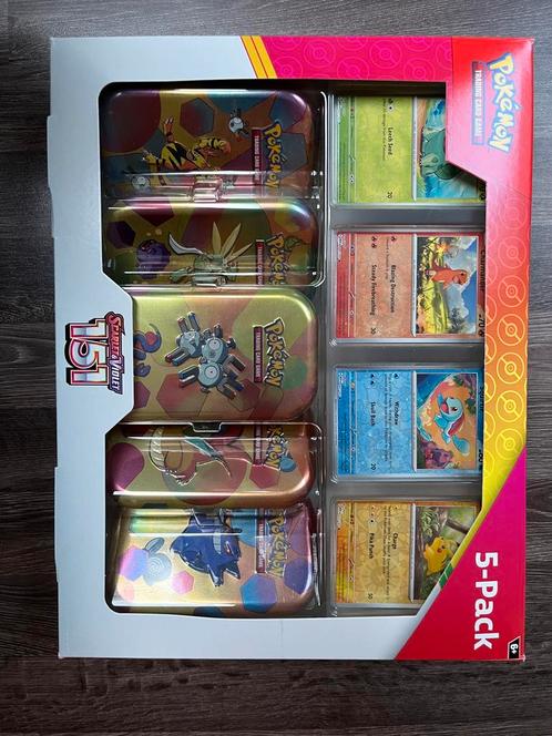 Costco 151 5-pack mini tins promo sealed, Hobby en Vrije tijd, Verzamelkaartspellen | Pokémon, Zo goed als nieuw, Ophalen of Verzenden