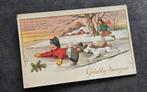 Postbode gevallen op het ijs - met hondje, Verzamelen, Verzenden, Gelopen, Feest(dag)