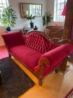 Rode sofa in barok stijl, Huis en Inrichting, Ophalen, Gebruikt, Minder dan 75 cm, Driepersoons