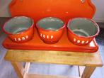 Vintage Emaille Zand Zeep Soda Set, Ophalen of Verzenden
