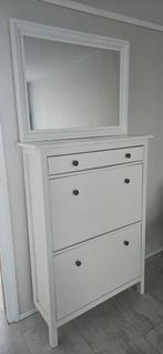 Witte schoenenkast met spiegel, Huis en Inrichting, Kasten | Schoenenkasten, Ophalen of Verzenden, Zo goed als nieuw, Modern