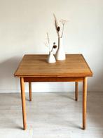 Vintage Deense eetafel vierkant uitschuifbaar jaren ’60, Huis en Inrichting, Tafels | Eettafels, Ophalen, Zo goed als nieuw, Nvt