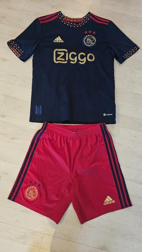 Ajax UIT Tenue! Seizoen 22/23! Mt 164/XS!, Kleding | Heren, Sportkleding, Zo goed als nieuw, Voetbal, Maat 46 (S) of kleiner, Blauw