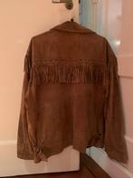Suede jas bruin jaren 90, Kleding | Dames, Jassen | Winter, Ophalen, Zo goed als nieuw, Maat 46/48 (XL) of groter, Bruin