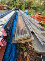 10 stuks Bankirai Brugdekdelen / Vlonderplanken - 490cm, Ophalen of Verzenden, Zo goed als nieuw, Hout