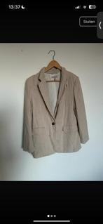 Linnen blazer, Kleding | Dames, H&M, Beige, Ophalen of Verzenden, Zo goed als nieuw