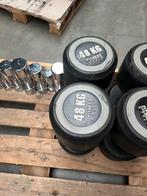 2 x 48 kg rubberen dumbells dumbell set gewichten, Sport en Fitness, Fitnessmaterialen, Ophalen, Dumbbell, Gebruikt, Fitness world