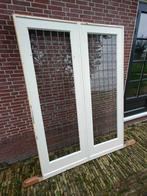 Zeer goede landelijke ensuite glas in lood schuifdeuren, Doe-het-zelf en Verbouw, Binnendeur, Ophalen of Verzenden, 200 tot 215 cm