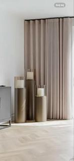 Luxe Zuil Kandelaars Set Goud/Brons, Antiek en Kunst, Antiek | Kandelaars, Ophalen of Verzenden, Glas