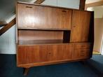 Vintage jaren '60 houten wandkast dressoir, Huis en Inrichting, Met deur(en), 25 tot 50 cm, Minder dan 150 cm, 100 tot 150 cm