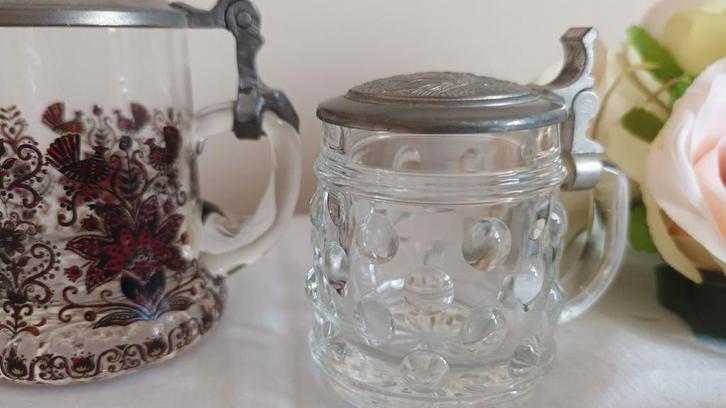 Twee bierpullen, Antiek en Kunst, Antiek | Glas en Kristal, Ophalen of Verzenden