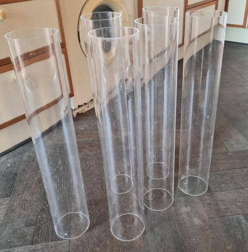 Set van 6 plexiglas kokers 12 cm diameter - 67 cm lengte, Huis en Inrichting, Woonaccessoires | Wanddecoraties, Gebruikt, Ophalen