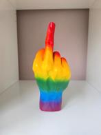 Regenboog beeld hand "the finger", Antiek en Kunst, Kunst | Beelden en Houtsnijwerken, Ophalen of Verzenden