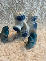 Blauw/wit poedel met 2 pups, Ophalen of Verzenden, Zo goed als nieuw, Dier