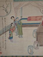 Chinese prent op zijde., Antiek en Kunst, Ophalen of Verzenden
