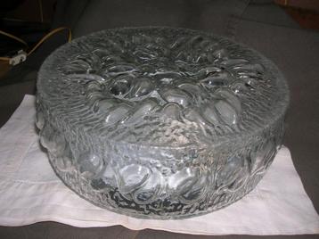 vintage plafonniere glazen schaal doorsnede 24 cm. beschikbaar voor biedingen