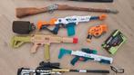 nerfs  laser guns en  gelblaster met toebehoren, Ophalen, Gebruikt