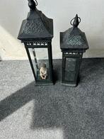 Mooi 2x oude lantaarns, Huis en Inrichting, Woonaccessoires | Kandelaars en Kaarsen, Ophalen of Verzenden, Gebruikt, Metaal, Kandelaar