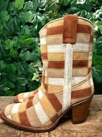 Nieuwe geweldig mooie patchwork laarzen van Sendra maat 37, Sendra, Bruin, Lage of Enkellaarzen, Nieuw