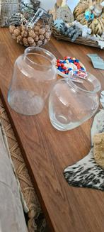 2x glazen vazen in 1 koop, Minder dan 50 cm, Glas, Ophalen of Verzenden, Zo goed als nieuw