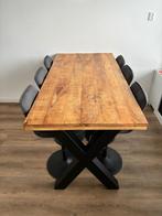 Bartafel met barkrukken, Ophalen, In hoogte verstelbaar, 90 cm of meer, Hout