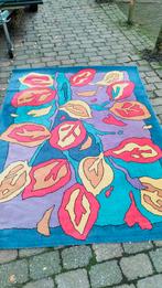 Kleurrijk wollen kleed met beschadigingen, Ophalen of Verzenden, Gebruikt