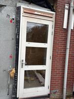 Meranti Buitendeur met Kozijn, Doe-het-zelf en Verbouw, Deuren en Horren, Gebruikt, 80 tot 100 cm, Ophalen of Verzenden, Buitendeur