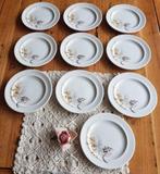 10 Vintage gebaksbordjes met grassen, Schumann, Arzberg, Huis en Inrichting, Keuken | Servies, Overige stijlen, Gebruikt, Ophalen of Verzenden