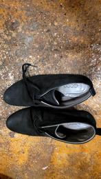 Pumps zwart suede met veters, maat 39, Ecco, Zwart, Ophalen of Verzenden, Zo goed als nieuw