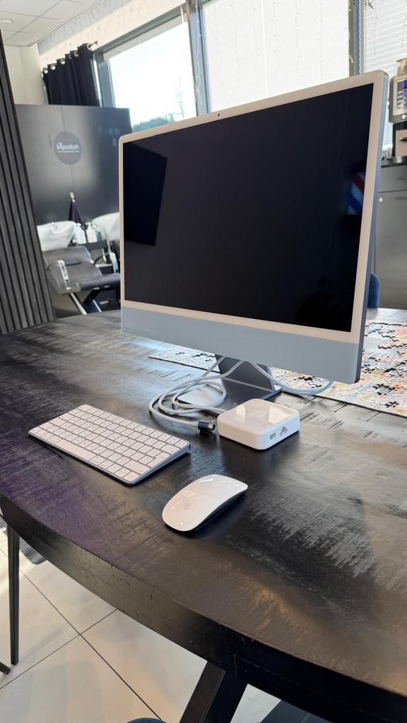 Apple iMac 24-inch (2021) Blauw - Zeer Nette Staat!, Computers en Software, Apple Desktops, Zo goed als nieuw, iMac, SSD, 8 GB