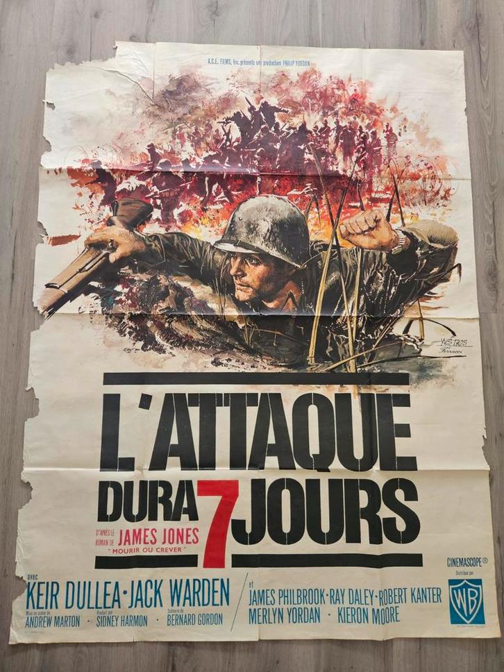 Vintage warner bros filmposter uit de jaren 50, Verzamelen, Posters, Gebruikt, Film en Tv, A1 t/m A3, Ophalen of Verzenden