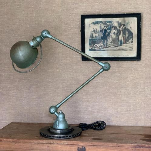 Jieldé | Vespagroen | Tafellamp | Vintage | Oud | 2-armig, Huis en Inrichting, Lampen | Tafellampen, Gebruikt, Minder dan 50 cm