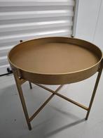 Goudkleurige bijzettafel, Ophalen of Verzenden, Zo goed als nieuw