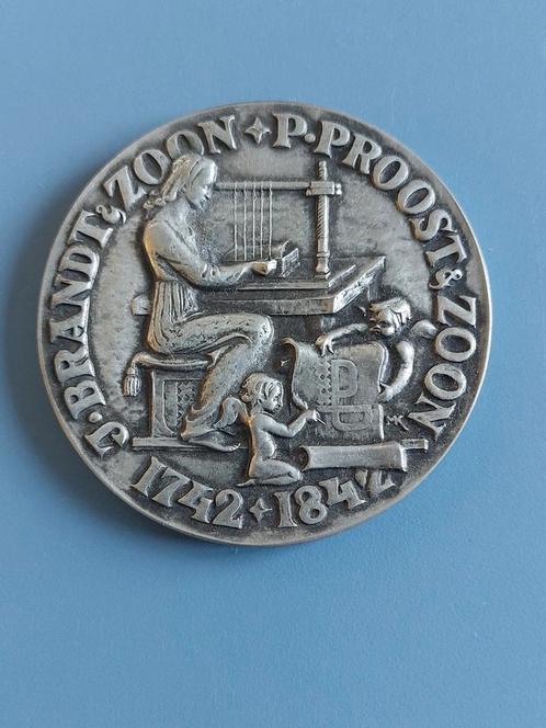 Erepenning Brandt en Proost Amsterdam, Postzegels en Munten, Penningen en Medailles, Overige materialen, Nederland, Ophalen of Verzenden
