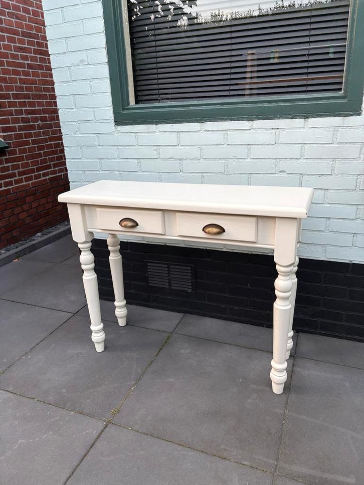 Brocante Sidetable - Stevig & Zwaar, Huis en Inrichting, Tafels | Sidetables, Gebruikt, 50 tot 100 cm, Rechthoekig, Overige houtsoorten