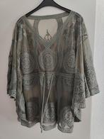 Kanten tuniek L-Xl  boho Ibiza oud-kalk  groen bohemian, Ophalen of Verzenden, Zo goed als nieuw, Maat 42/44 (L), Groen
