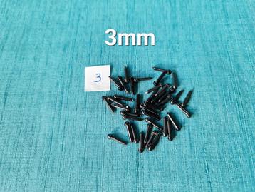 Steekoogjes 3mm - 10 paar voor € 1,65 beschikbaar voor biedingen