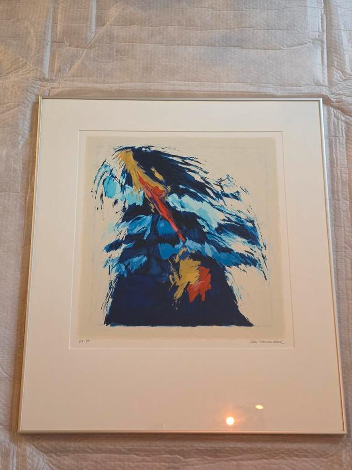 Hendrik van Veenendaal Zeefdruk - Genummerd 42-75, Antiek en Kunst, Kunst | Litho's en Zeefdrukken, Ophalen
