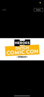 Heroes Dutch Comic Con Saturday tickets 4 tickets, Tickets en Kaartjes, Evenementen en Festivals, Drie personen of meer