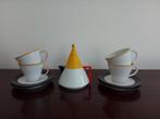 Kronester Douwe Egberts Memphis theepot + 4 kop en schotels, Ophalen of Verzenden