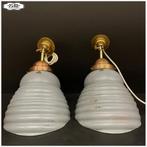 Unieke, vooroorlogse spiegelglas wandlampen, DRGM Lampen., Ophalen, Nb, Nb, Nb