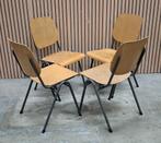 24 x Vintage schoolstoelen houten cafe stoelen horeca bistro, Ophalen of Verzenden, Zo goed als nieuw, Bruin, Vijf, Zes of meer stoelen
