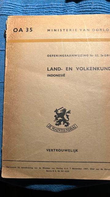 Ned.Indië MVO oef aanwijzing nr 35 Land en volken kunde beschikbaar voor biedingen