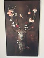 Schilderij met omlijsting , hert, Ophalen, Schilderij, 75 cm of meer