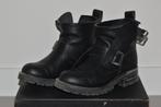 Zwarte, korte Sendra 2976 biker boots - maat 36, Sendra, Zwart, Lage of Enkellaarzen, Ophalen of Verzenden